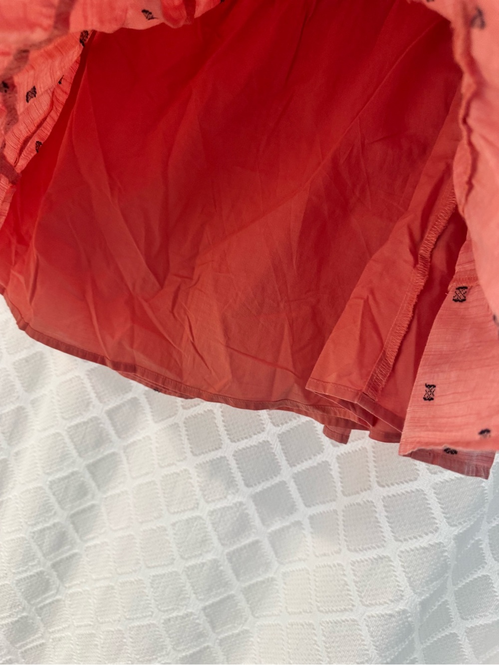 J. Crew Rust Tiered Mini Skirt with Tiny Black Squares - Picture 4 of 6